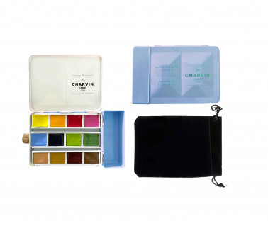 WATERCOLOR BOX ROYAL BLUE EXTRA FINE WITH RESERVOIR 12 HALF PANS